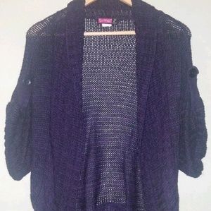 Say What? Women Open Front Cardigan Purple